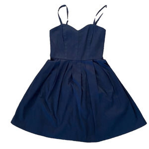 Aqua size XS dark navy blue cami a line dress